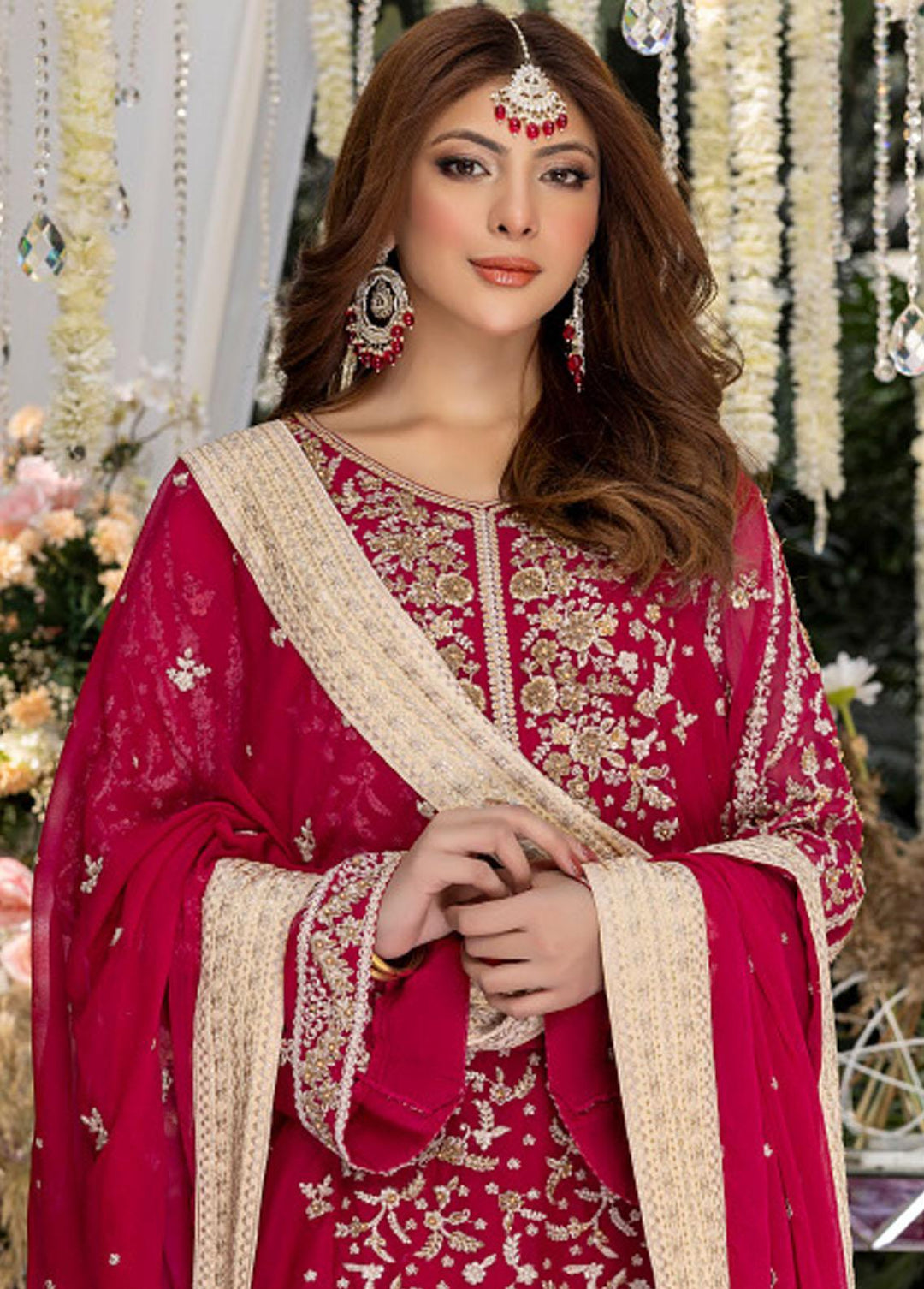 Azure Embroidered Chiffon Suits Unstitched 4 Piece AZU23WD BR-012 Dastaan - Wedding Collection