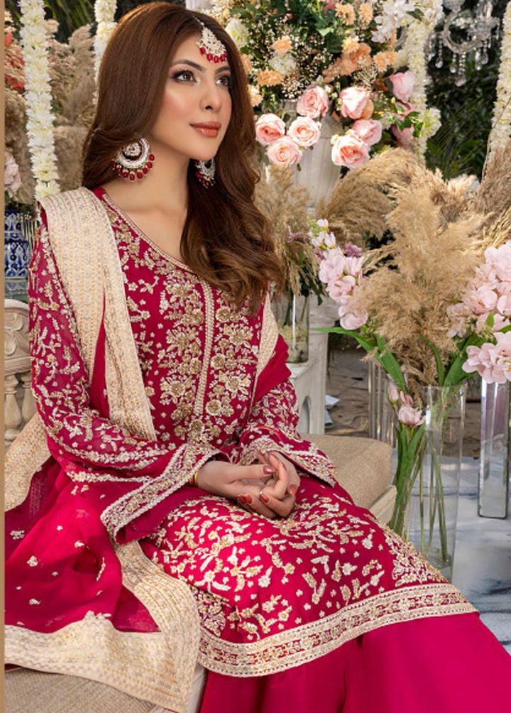 Azure Embroidered Chiffon Suits Unstitched 4 Piece AZU23WD BR-012 Dastaan - Wedding Collection