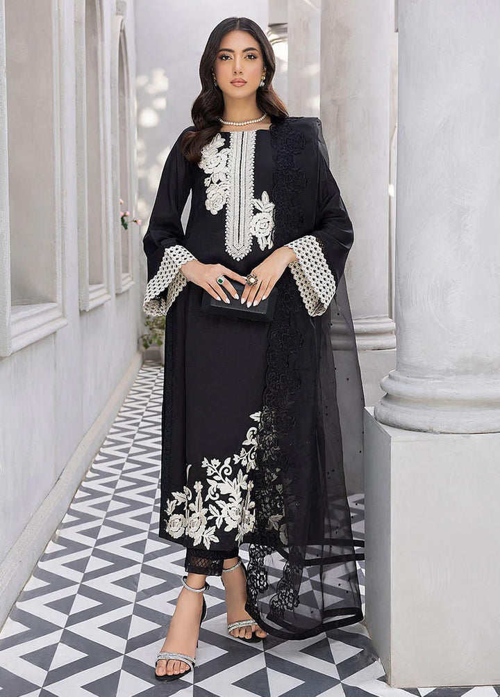 Azure Luxury Pret  Silk 3 Piece Dress Floral Meadow FMVG320
