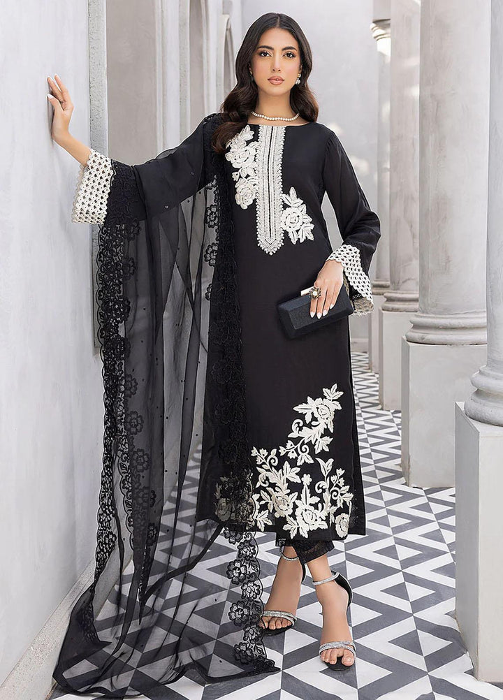 Azure Luxury Pret  Silk 3 Piece Dress Floral Meadow FMVG320