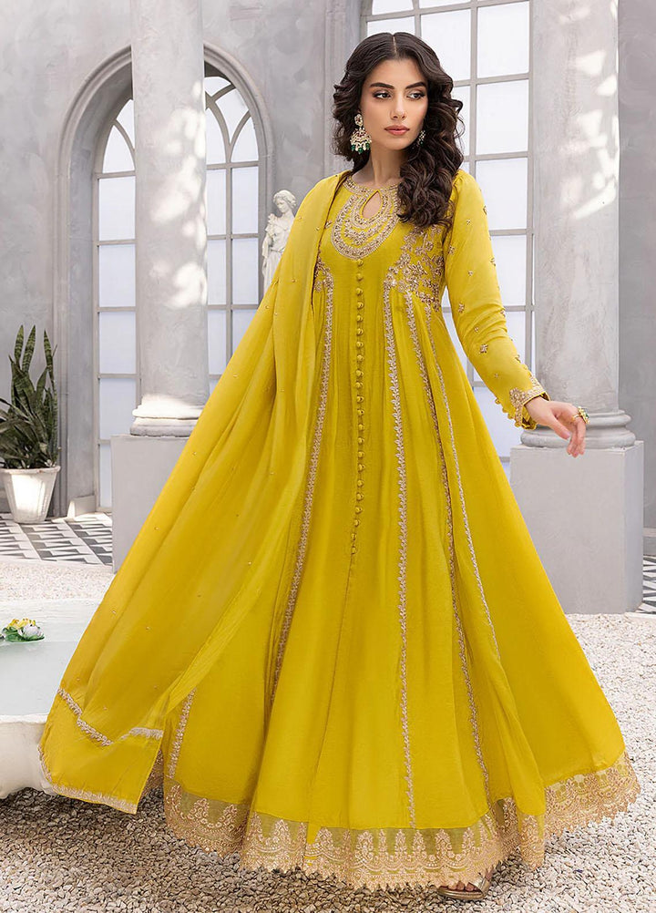 Azure Luxury Pret  Silk 3 Piece Dress Amber Crush ACVG319