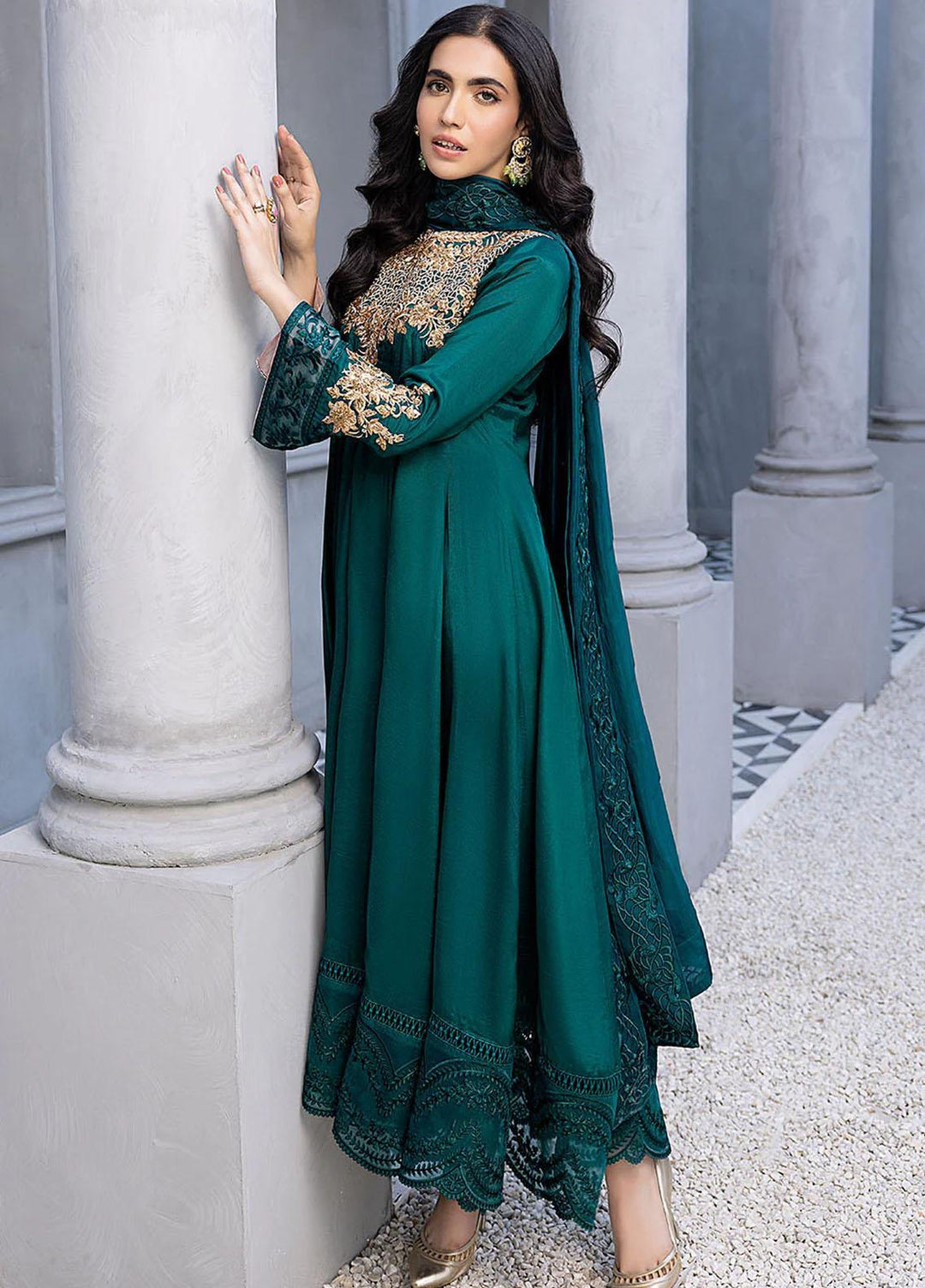 Azure Luxury Pret  Silk 3 Piece Dress Ornate Dreams ODVG322