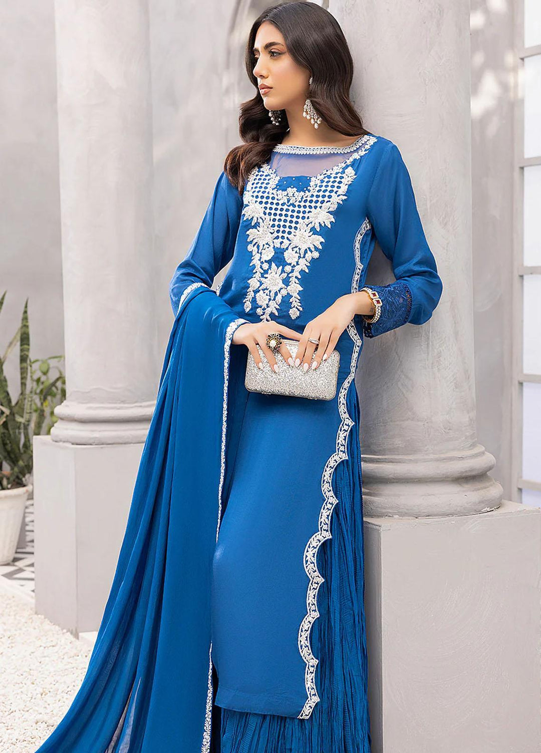 Azure Clothes Azure Luxury Pret Silk 3 Piece Dress Aegean Bliss ABVG336 – Sanaulla ...