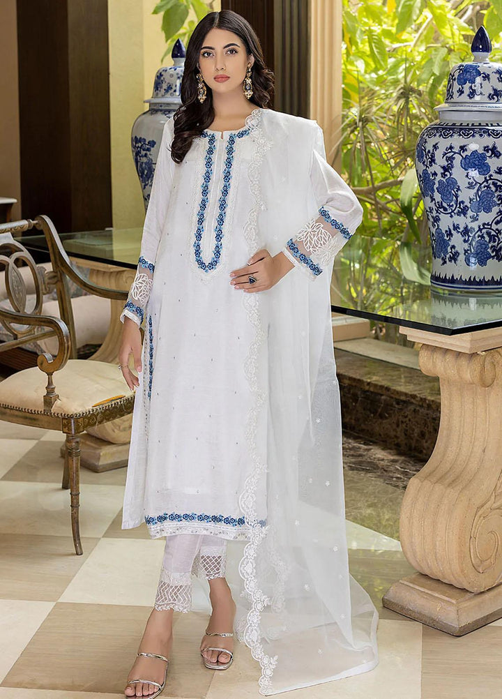 Azure Pret Embroidered Raw Silk 3 Piece Dress Heaven Mist HMVG302