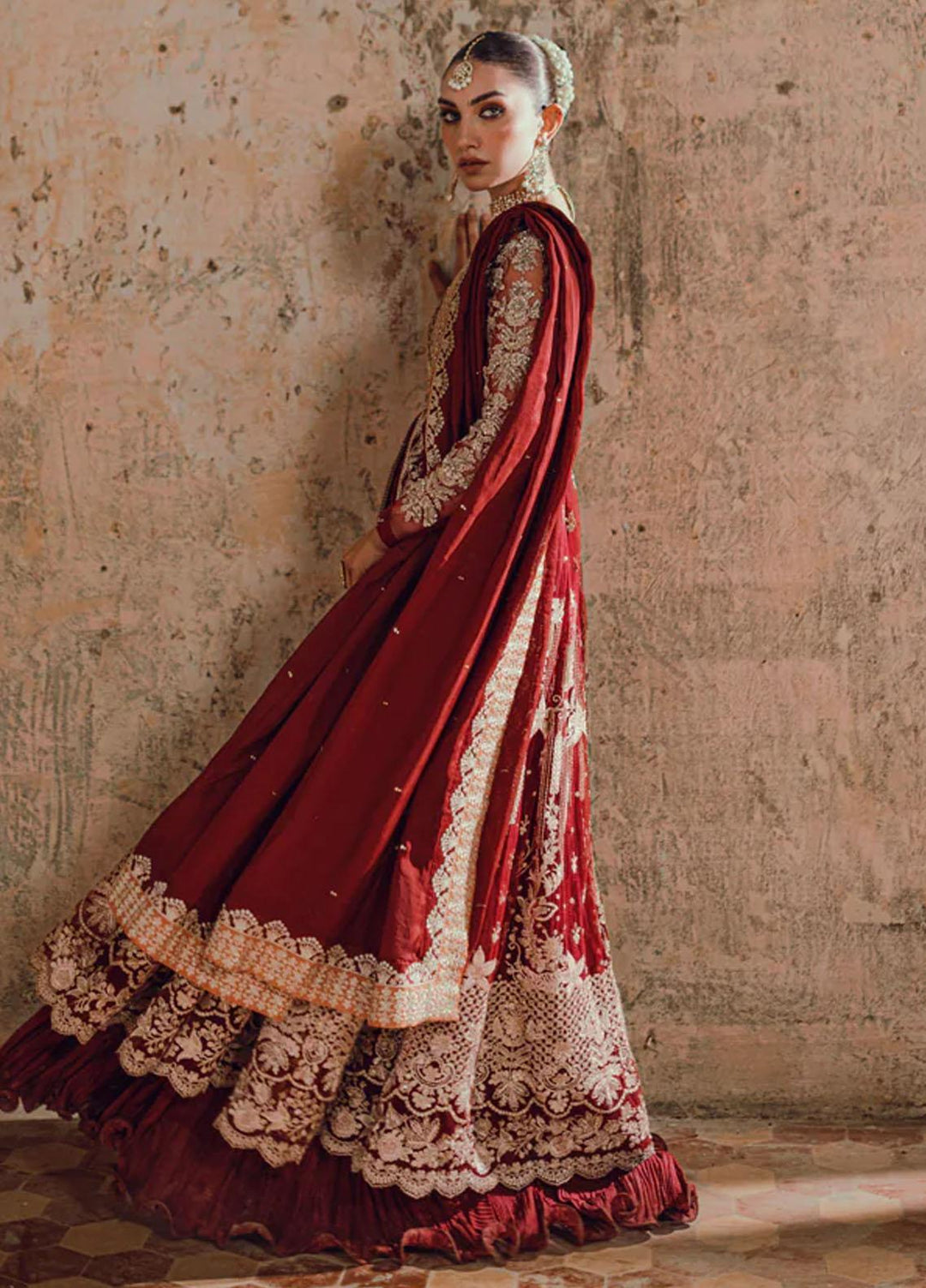 Azure Pret Embroidered Net 4 Piece Suit Hoor