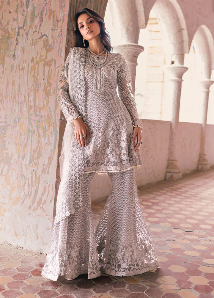 Azure Pret Embroidered Net 4 Piece Suit Jugnu