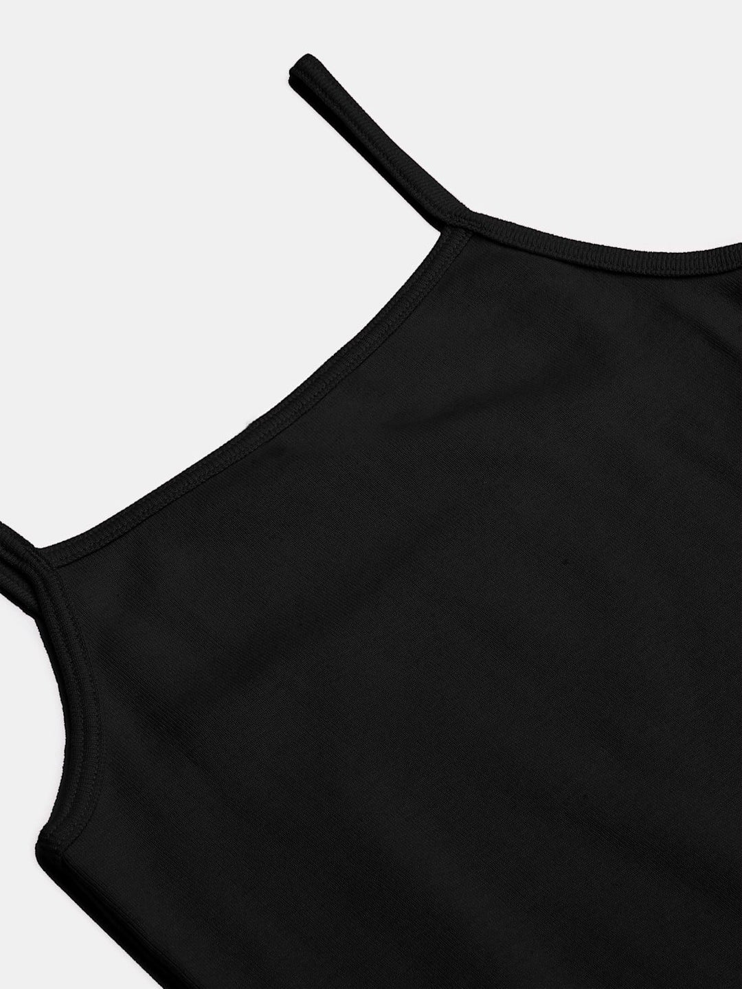 Dhaga Kids Pret Solids Jersy 1 Piece Pack of 3 Cotton Camisole Black HDKB - Summer Collection