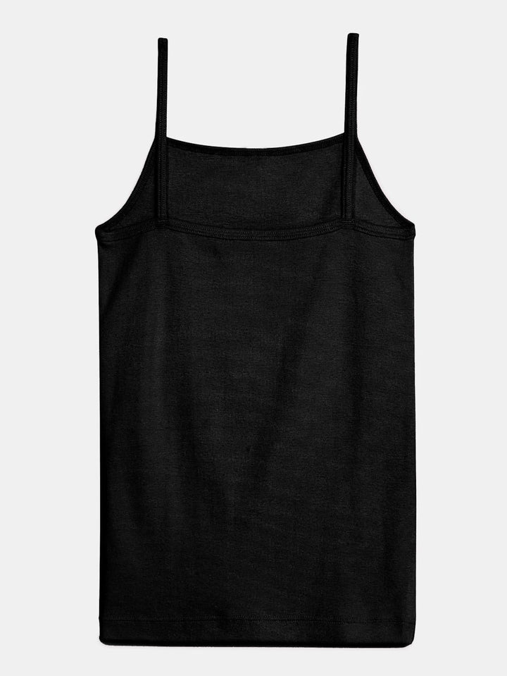 Dhaga Kids Pret Solids Jersy 1 Piece Pack of 3 Cotton Camisole Black HDKB - Summer Collection