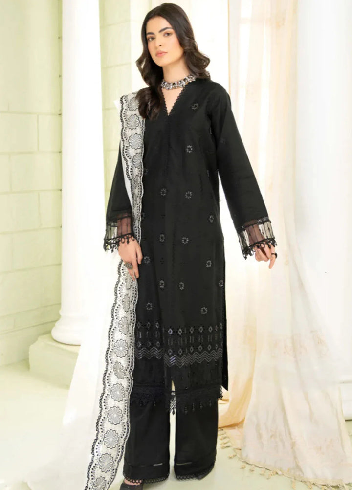 Baad e Baharan by Humdum  Chikankari Lawn Suit Unstitched 3 Piece HD24B D-06 - Summer Collection