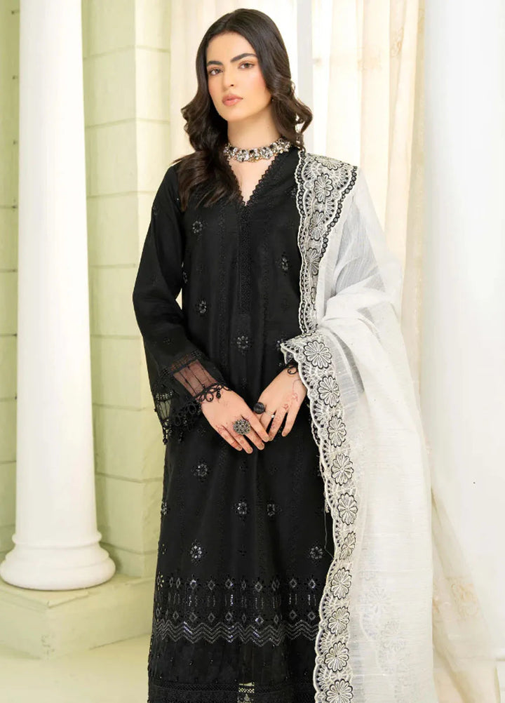 Baad e Baharan by Humdum  Chikankari Lawn Suit Unstitched 3 Piece HD24B D-06 - Summer Collection