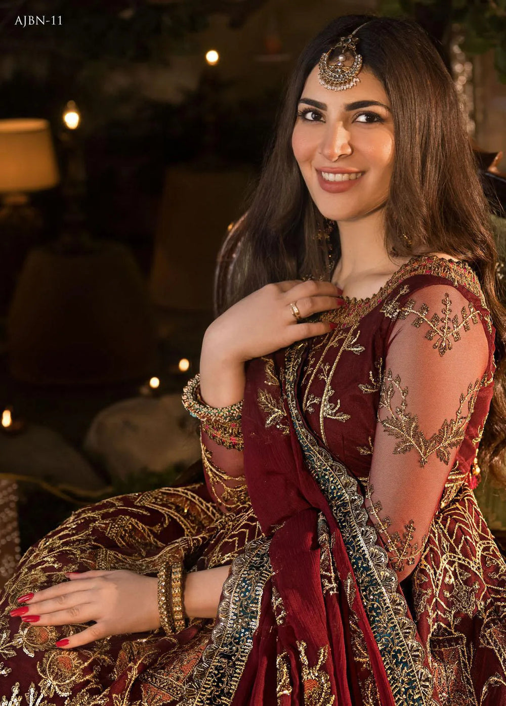 Baad-e-Naubahar by Asim Jofa Embroidered Net Unstitched Suit 3 Piece AJ22BN AJNB-11 - Wedding Collection