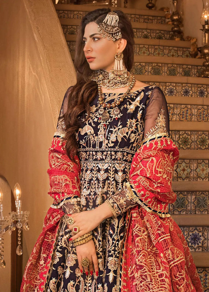 Baad-e-Naubahar by Asim Jofa Embroidered Organza Unstitched Suit 3 Piece AJ22BN AJNB-02 - Wedding Collection
