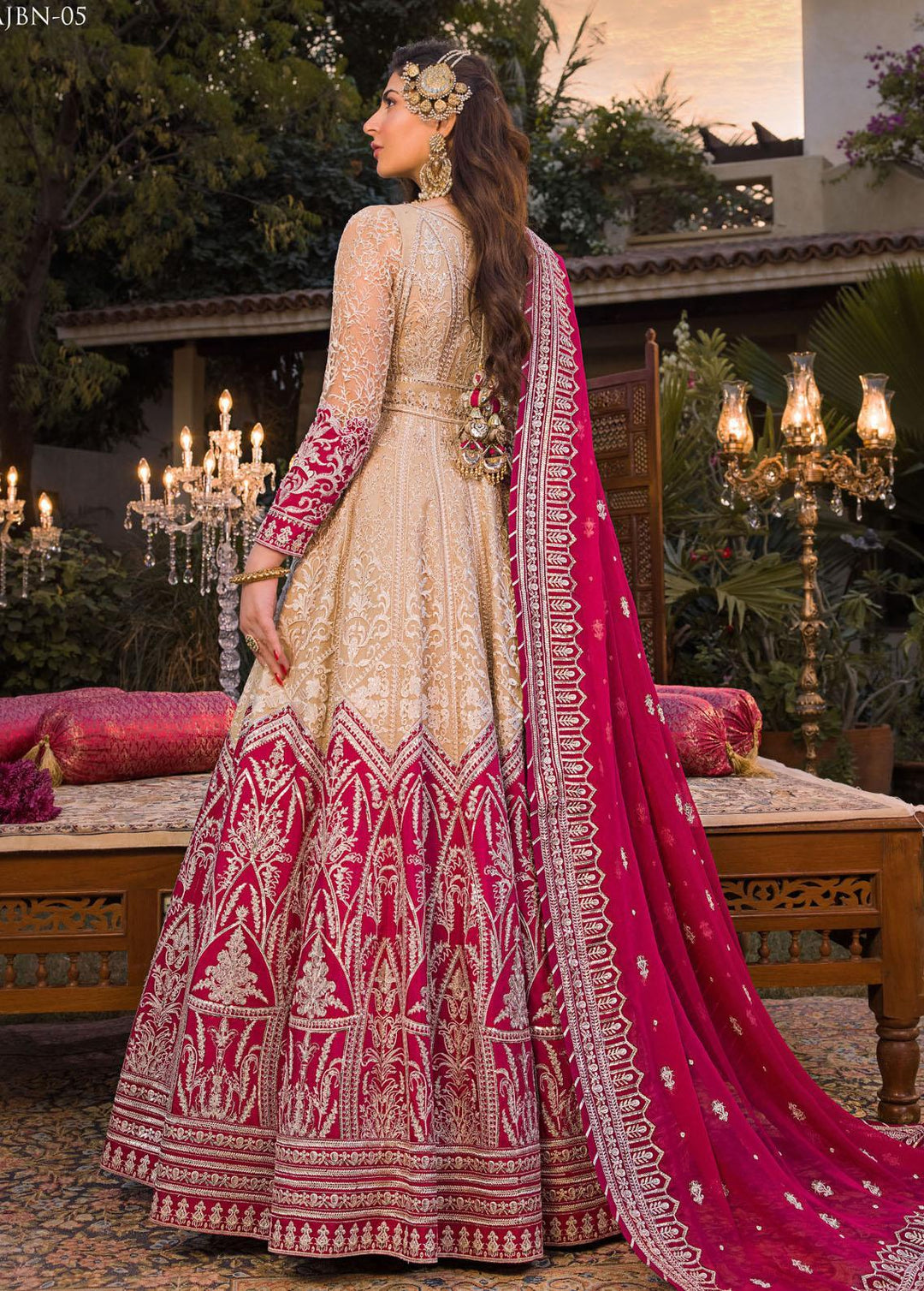 Asim Jofa Luxury Pret Embroidered Net 3 Piece Dress AJ23PWB AJNB-05