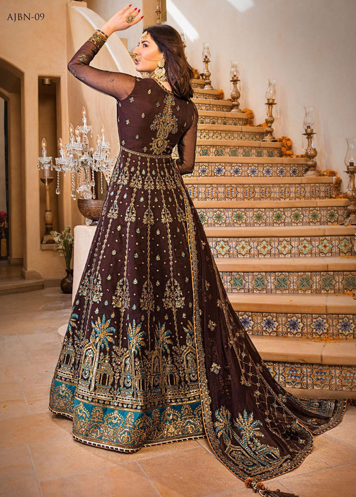 Baad-e-Naubahar by Asim Jofa Embroidered Chiffon Suits Unstitched 3 Piece AJ22BN AJNB-09 - Wedding Collection