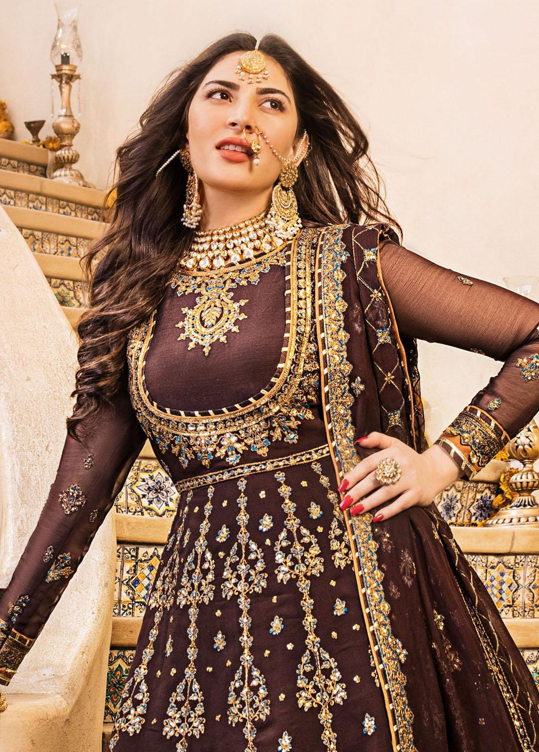 Baad-e-Naubahar by Asim Jofa Embroidered Chiffon Suits Unstitched 3 Piece AJ22BN AJNB-09 - Wedding Collection