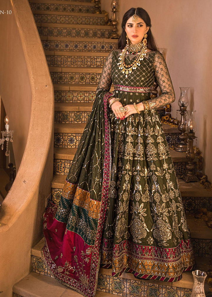 Baad-e-Naubahar by Asim Jofa Embroidered Net Suits Unstitched 3 Piece AJ22BN AJNB-10 - Wedding Collection