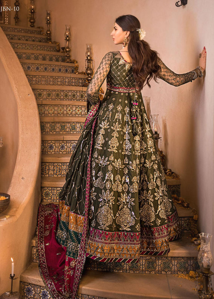 Baad-e-Naubahar by Asim Jofa Embroidered Net Suits Unstitched 3 Piece AJ22BN AJNB-10 - Wedding Collection