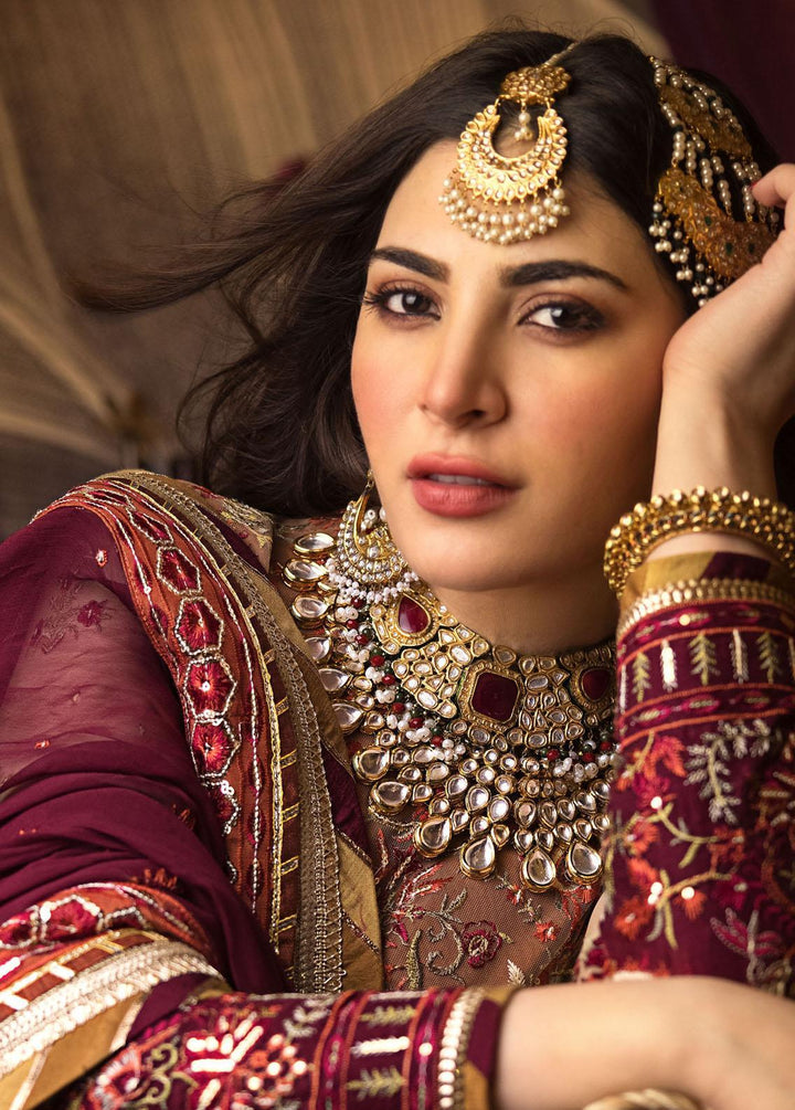 Baad-e-Naubahar by Asim Jofa Embroidered Net Suits Unstitched 3 Piece AJ22BN AJNB-12 - Wedding Collection