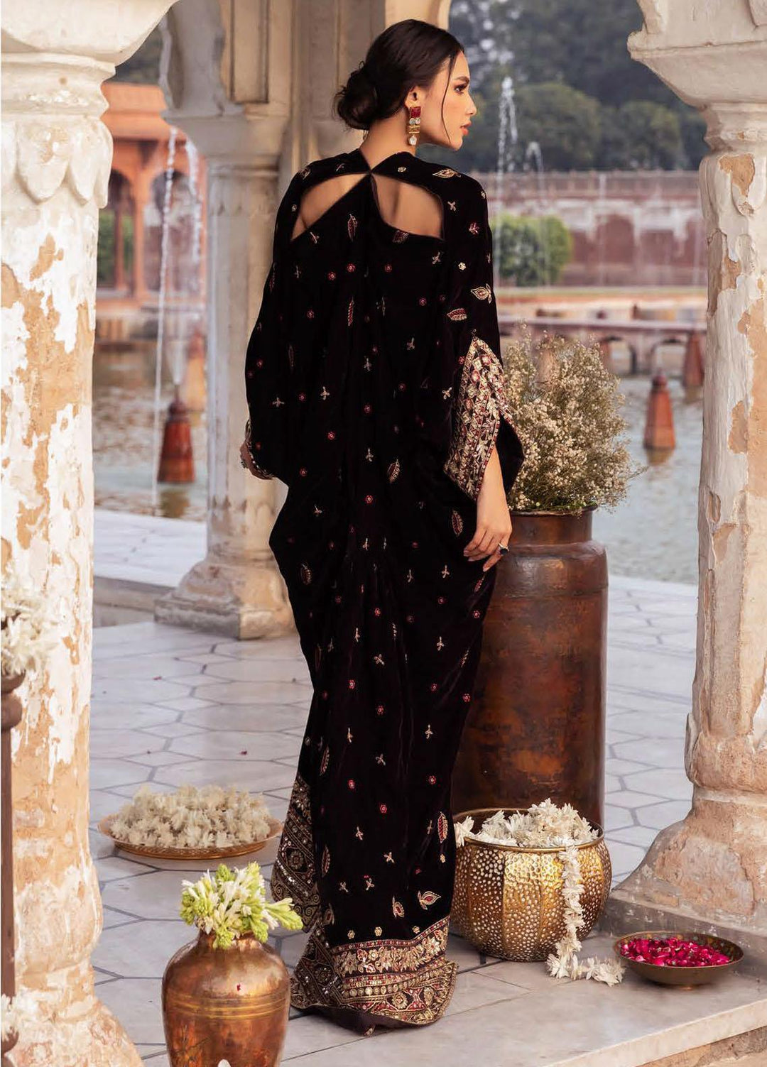 Baagh By AIK Atelier Embroidered Velvet Suits Unstitched 2 Piece AIK22B Look 4 - Winter Collection