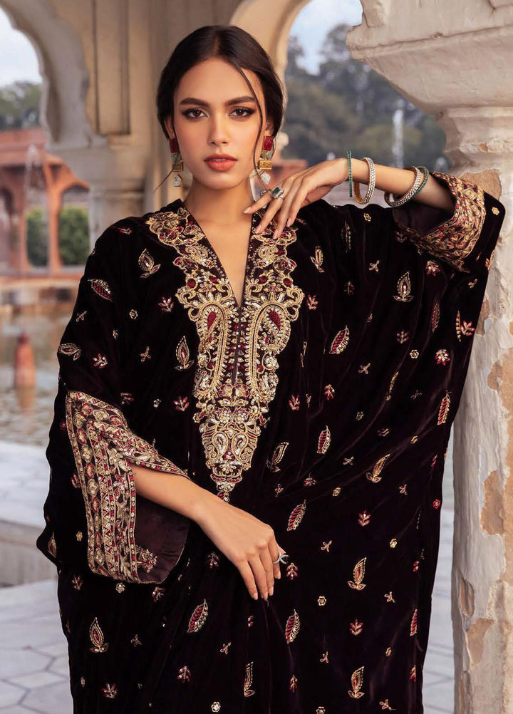 Baagh By AIK Atelier Embroidered Velvet Suits Unstitched 2 Piece AIK22B Look 4 - Winter Collection