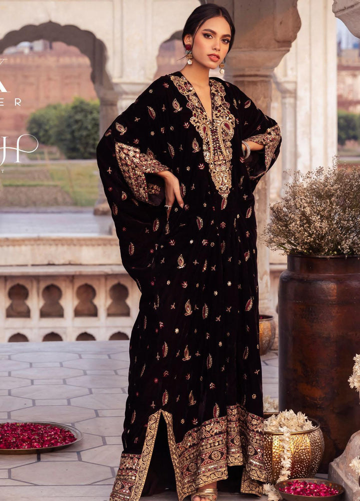 Baagh By AIK Atelier Embroidered Velvet Suits Unstitched 2 Piece AIK22B Look 4 - Winter Collection