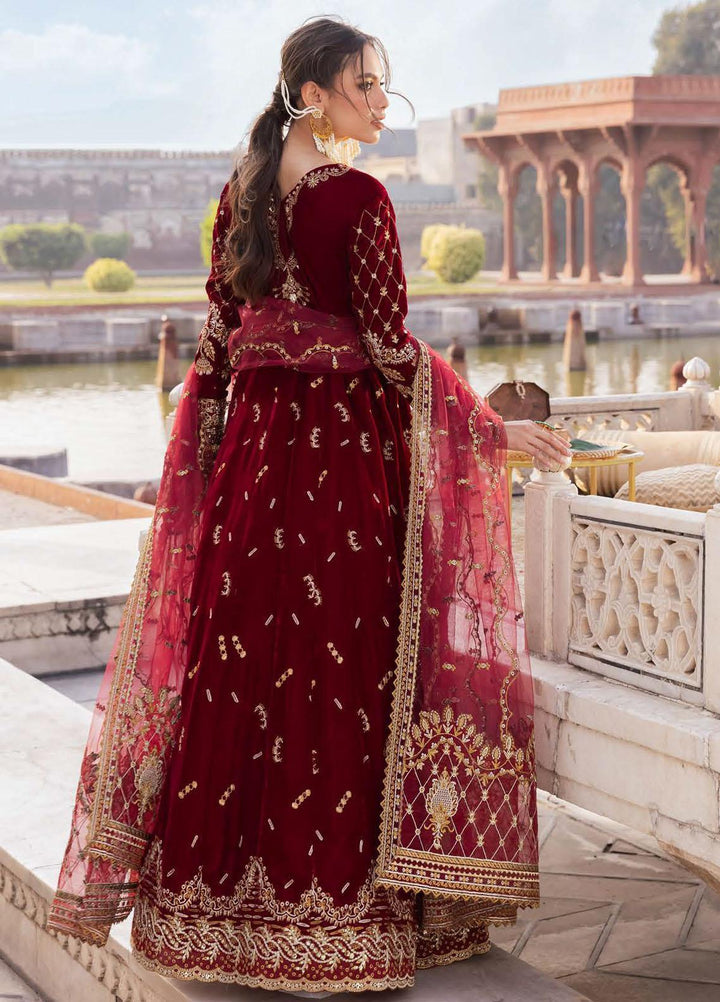 Baagh By AIK Atelier Embroidered Velvet Suits Unstitched 3 Piece AIK22B Look 5 - Winter Collection