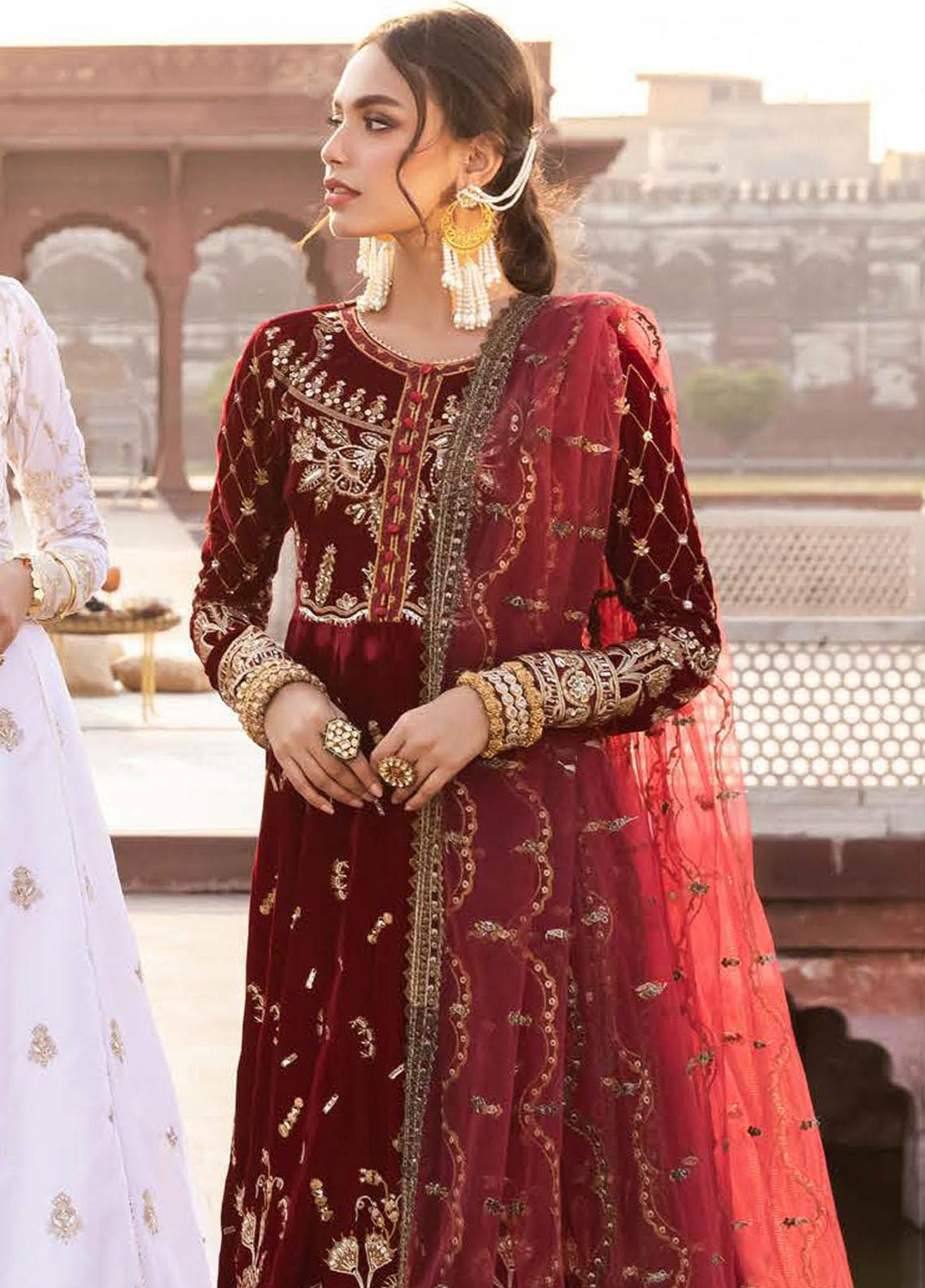 Baagh By AIK Atelier Embroidered Velvet Suits Unstitched 3 Piece AIK22B Look 5 - Winter Collection