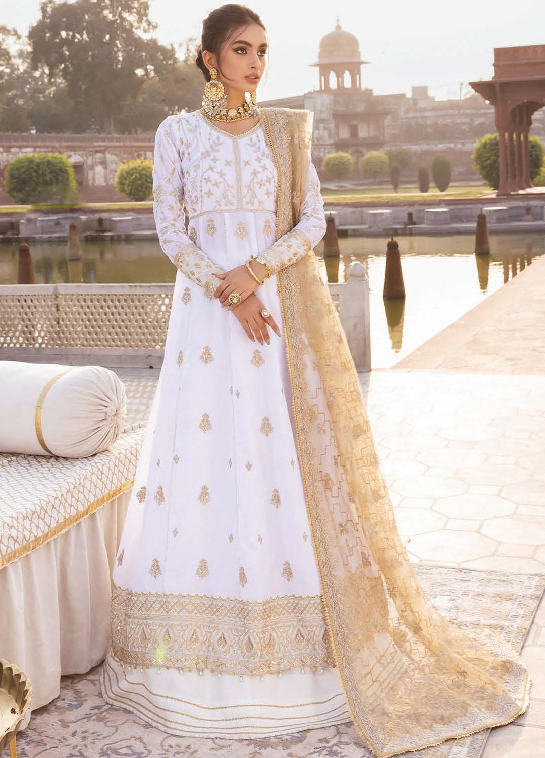 Baagh By AIK Atelier Embroidered Velvet Suits Unstitched 3 Piece AIK22B Look 6 - Winter Collection