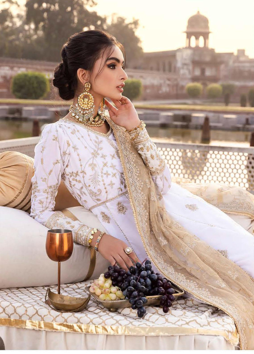Baagh By AIK Atelier Embroidered Velvet Suits Unstitched 3 Piece AIK22B Look 6 - Winter Collection