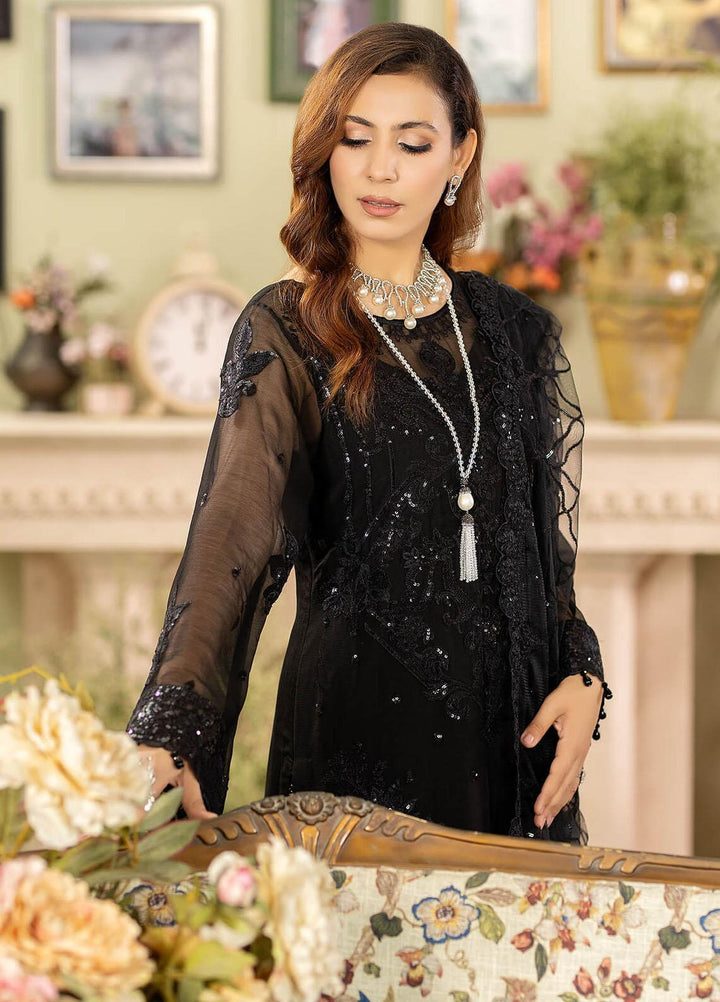 Baagh By Imrozia Premium Embroidered Chiffon Suits Unstitched 3 Piece IMP23BG M-45 Dahlia - Formal Collection