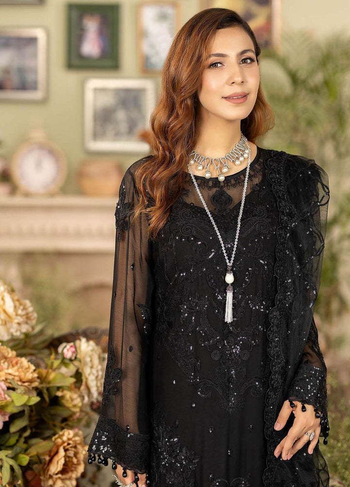 Baagh By Imrozia Premium Embroidered Chiffon Suits Unstitched 3 Piece IMP23BG M-45 Dahlia - Formal Collection