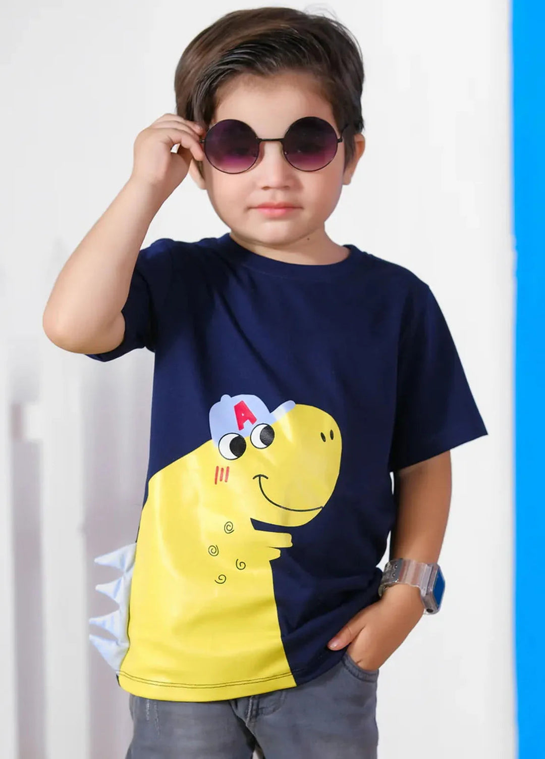 Baby Nest Boys T Shirt Cool Dino Blue