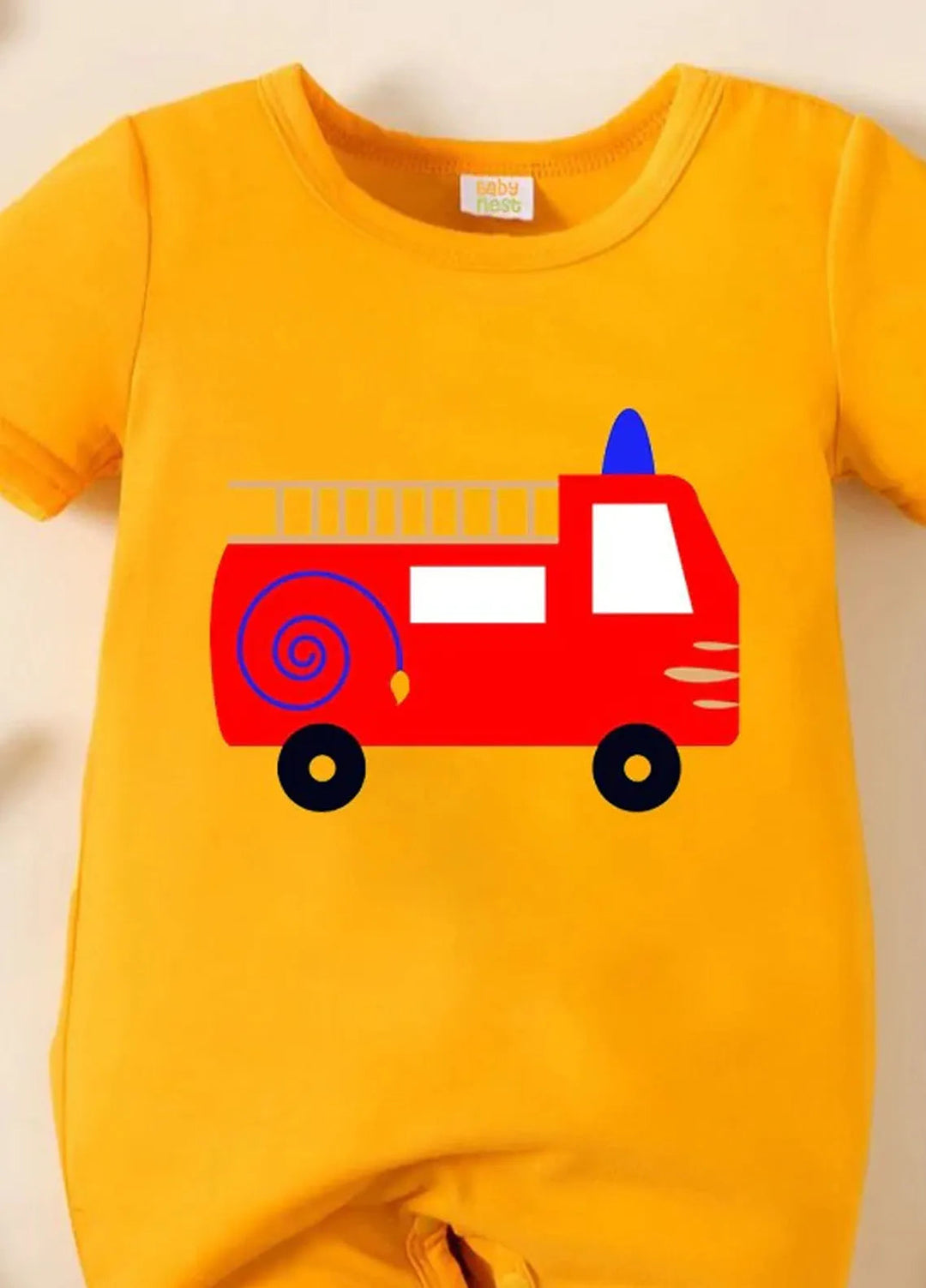 Baby Nest Casual Romper Emergency Alert - Yellow