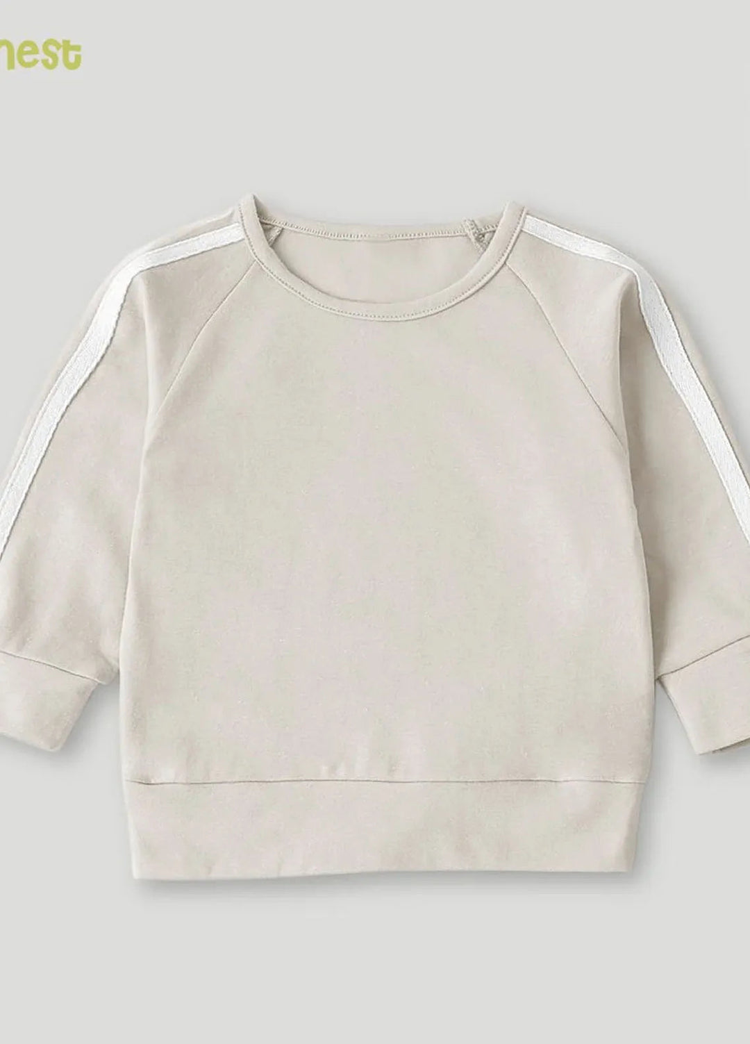 Baby Nest Fleece Sweatshirt For Kid Beige-BNDR-10