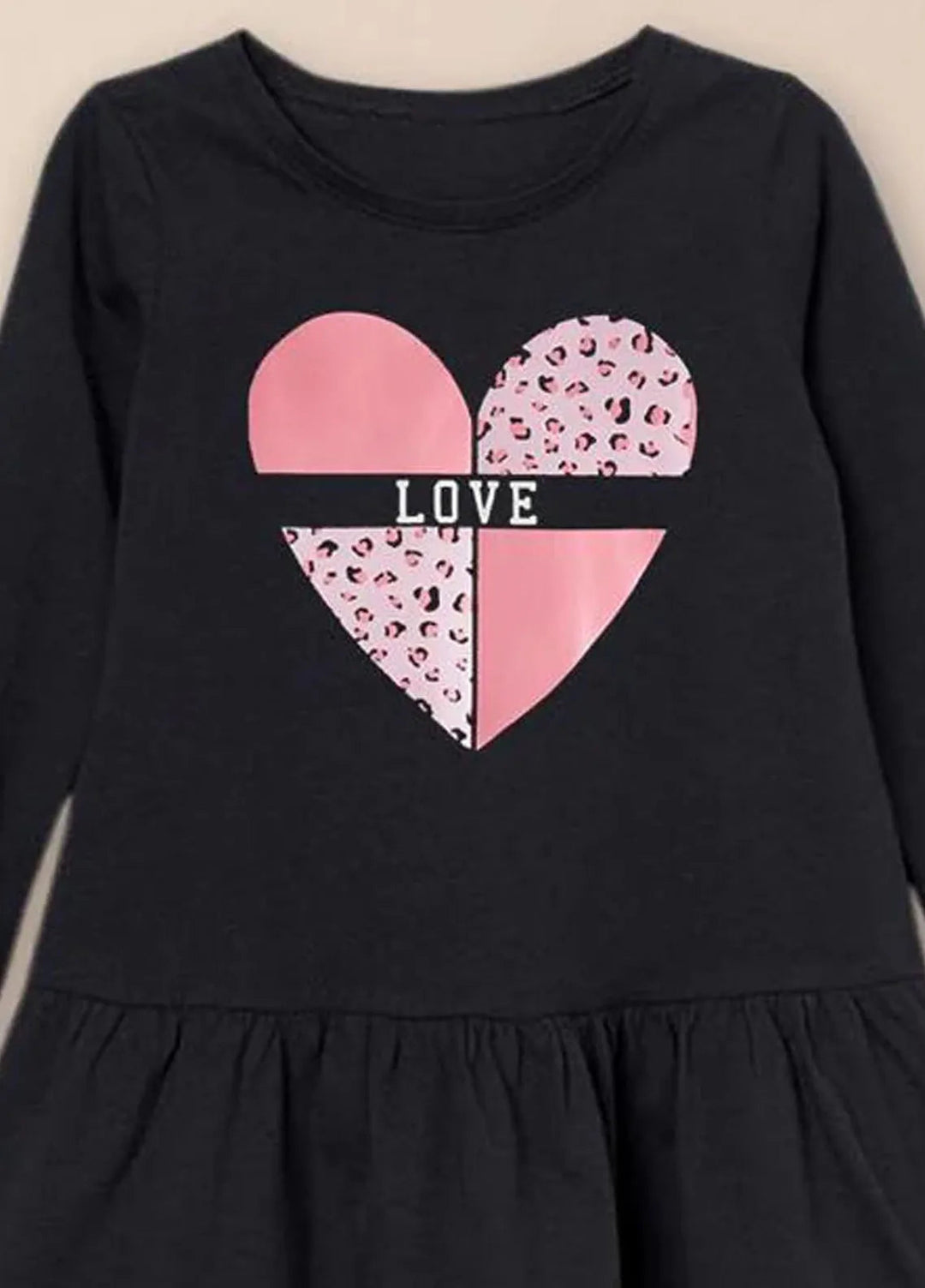 Baby Nest Frock Frocks Pink Heart BNBPF-46-D3 Black