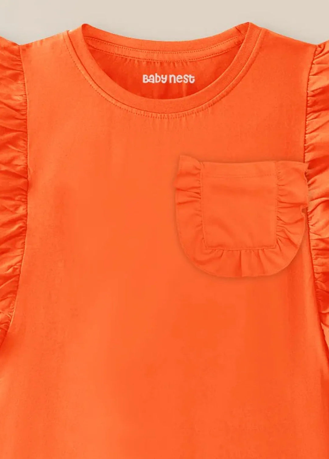 Baby Nest Girls T Shirt Tee Summer Orange