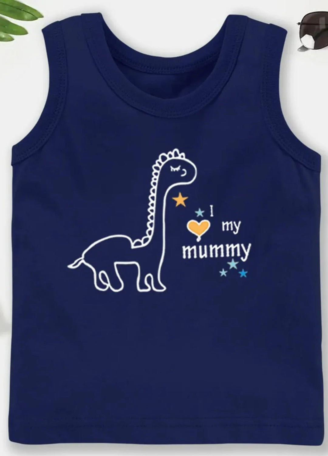 Baby Nest Kids Sando Bnbbs-101 I Love My Mummy Blue