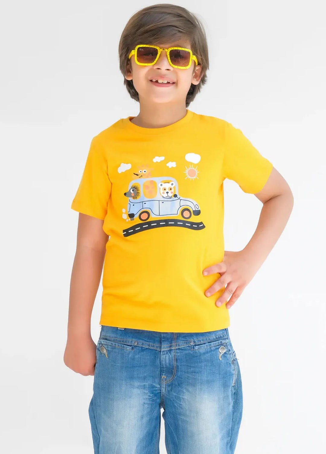 Baby Nest Kids T Shirt Animal car SBT-344