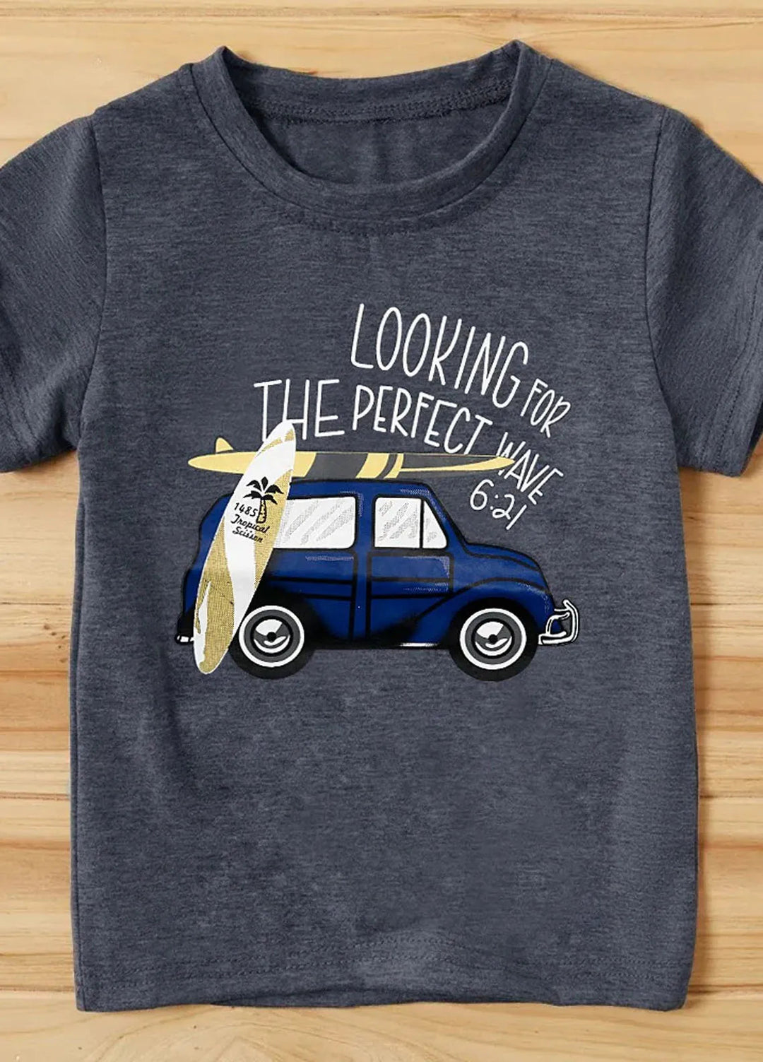 Baby Nest Kids T Shirt Looking For The Perfect Wave Grey