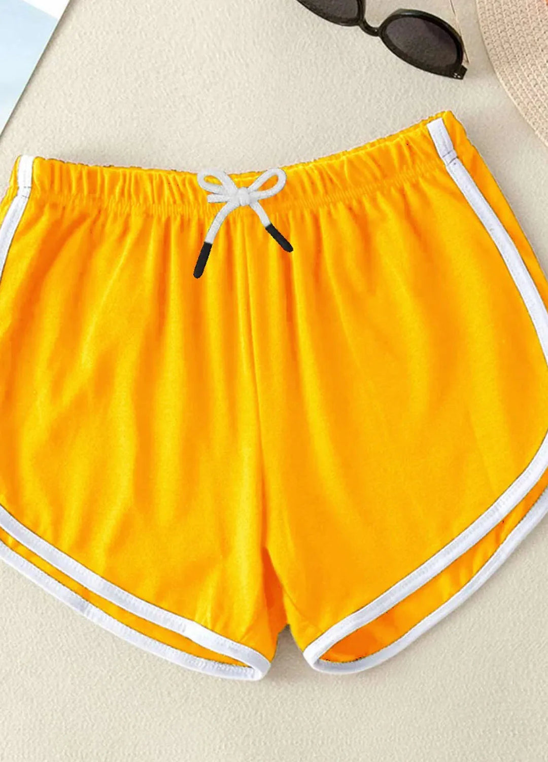 Baby Nest Pret 1 Piece Dolphin Shorts - Yellow- White Lines