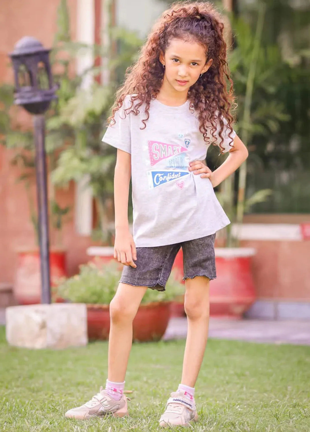 Baby Nest Pret 1 Piece Smart Kind Half Sleeves T-Shirt - Grey - Sbt-342-D5