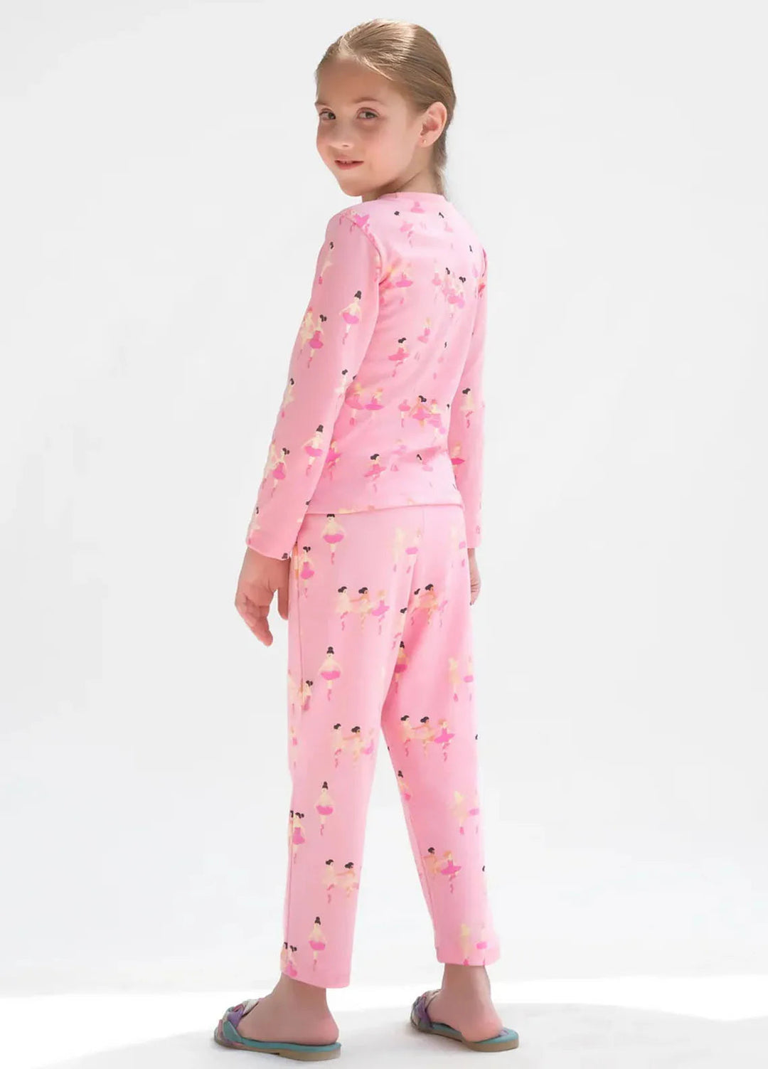 Baby Nest Pret Casual Night Suit Dancing Girl-Pink