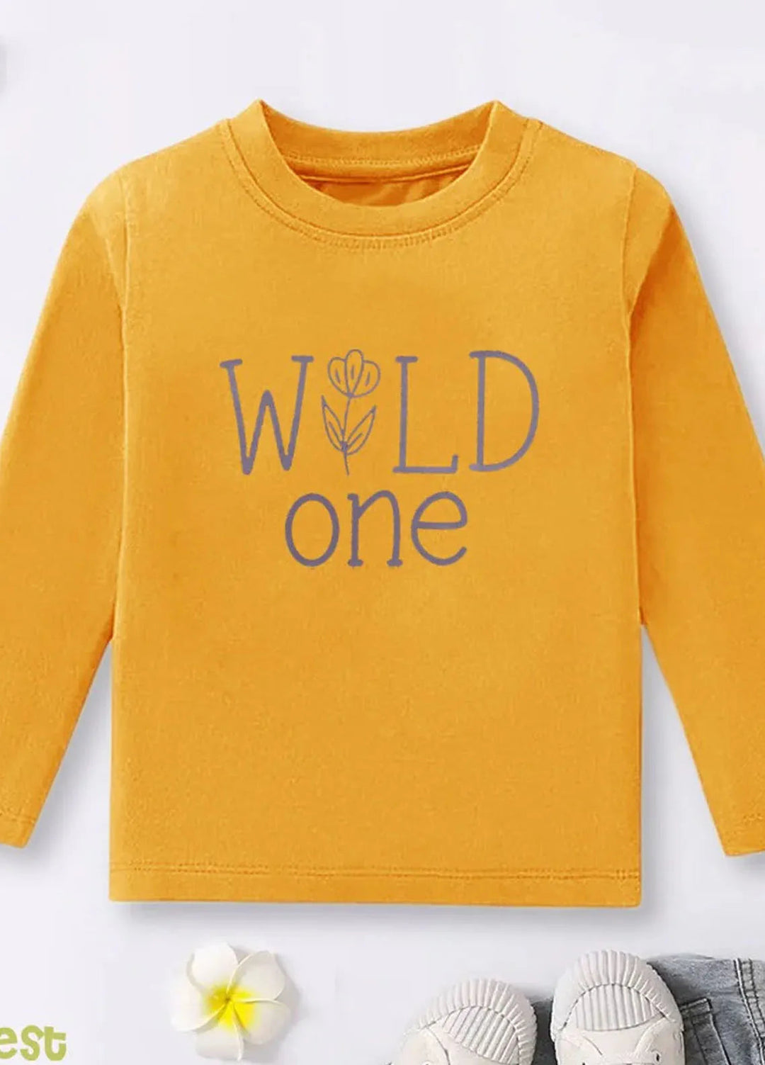 Baby Nest Pret Printed 1 Piece Sunny Wild One Floral Full Sleeves T-shirt Bndr-97