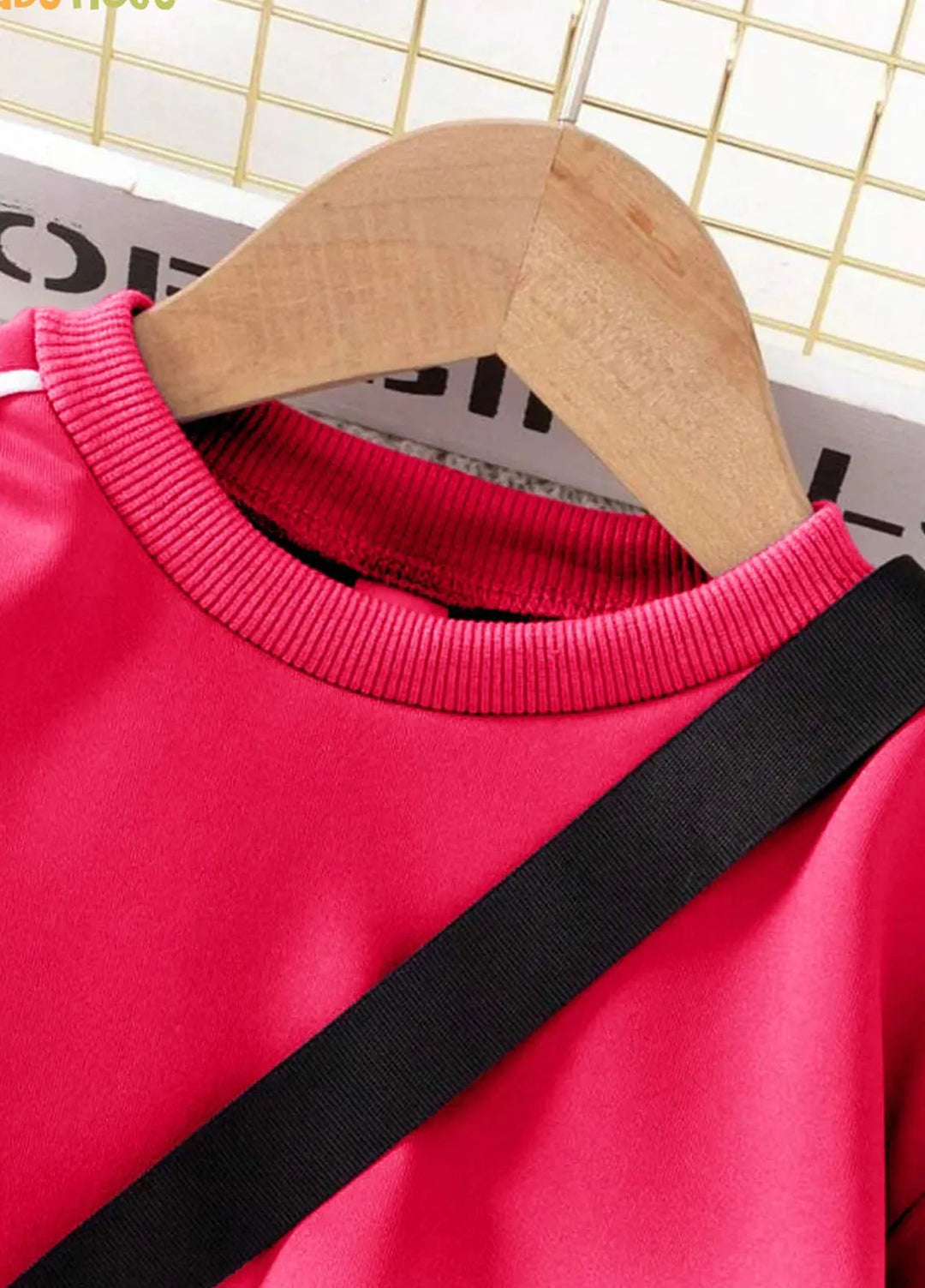 Baby Nest Vibrant Pink Cozy Explorer Fleece Tracksuit for Kids with Sling Bag