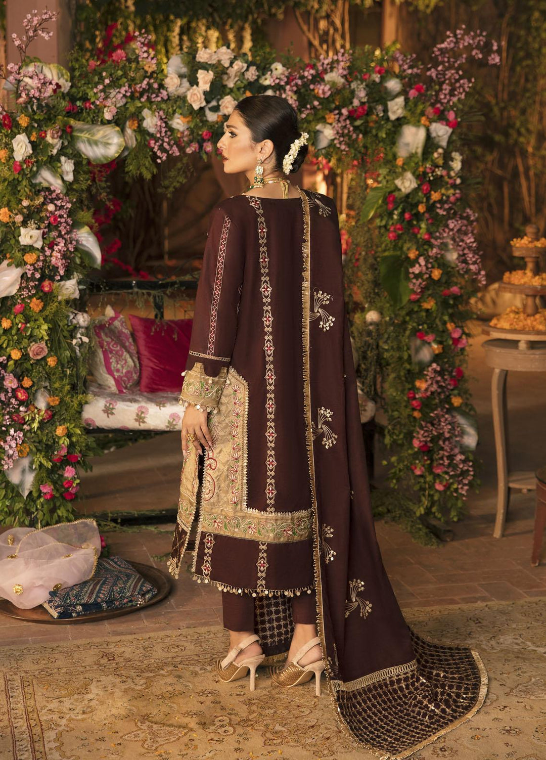 Bandhan By Parishay Embroidered Khaddar Suits Unstitched 3 Piece PRS22B Tamanna - Winter Collection