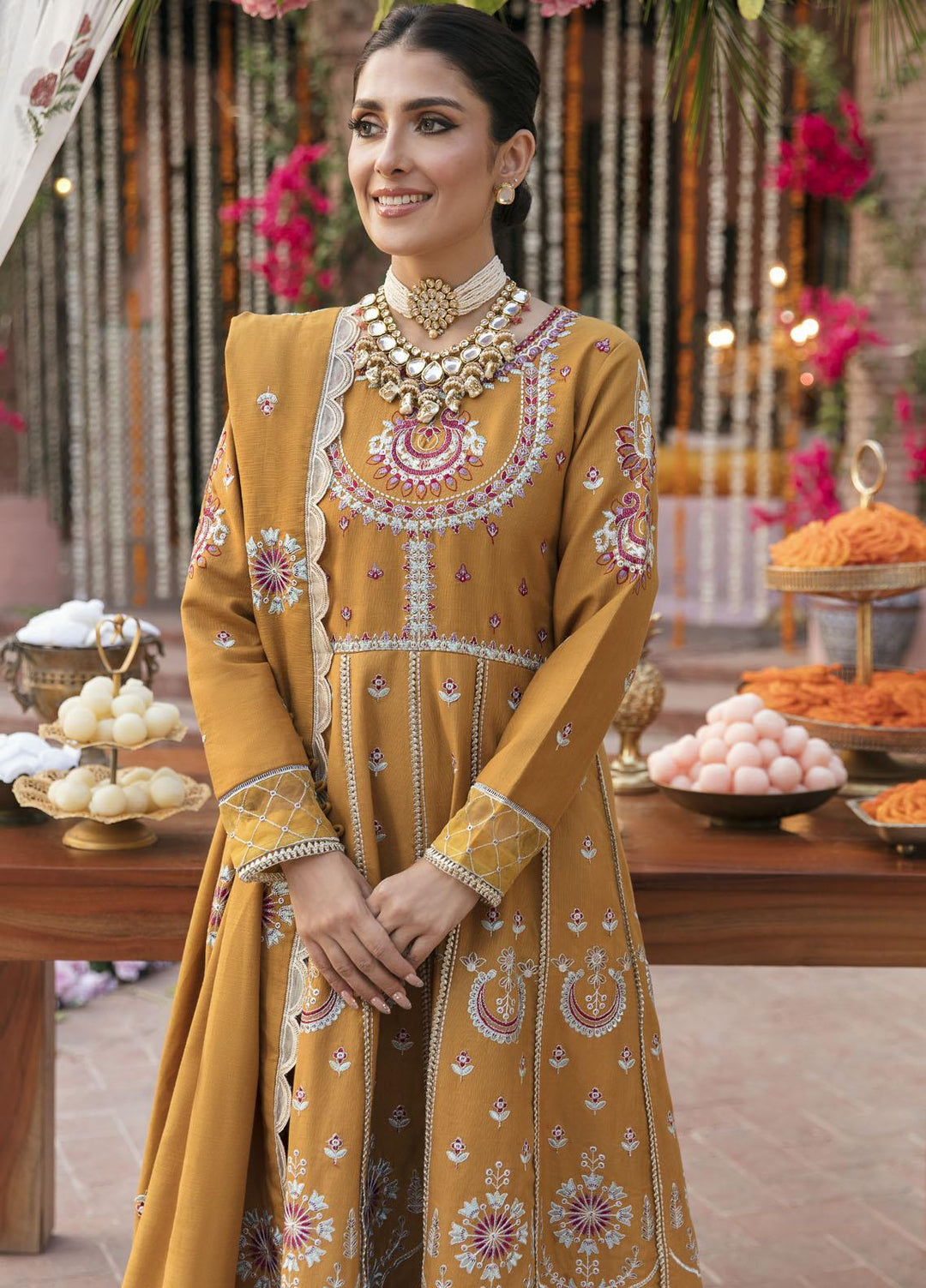 Bandhan By Parishay Embroidered Khaddar Suits Unstitched 3 Piece PRS22B Qurbat - Winter Collection