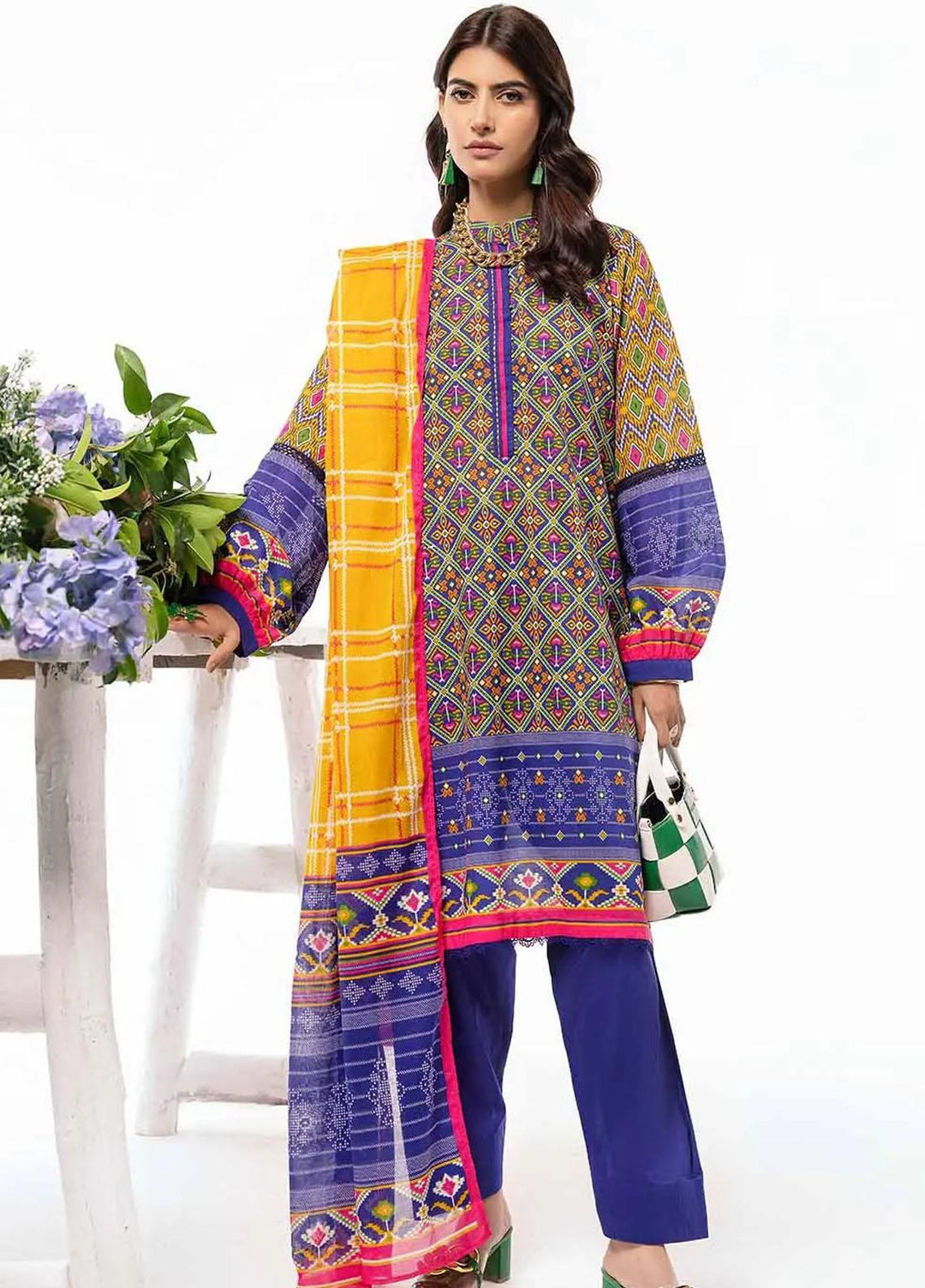 Bagh By Gul Ahmed Printed Lawn Suits Unstitched 3 Piece GA23BG CL-32569 - Summer Collection