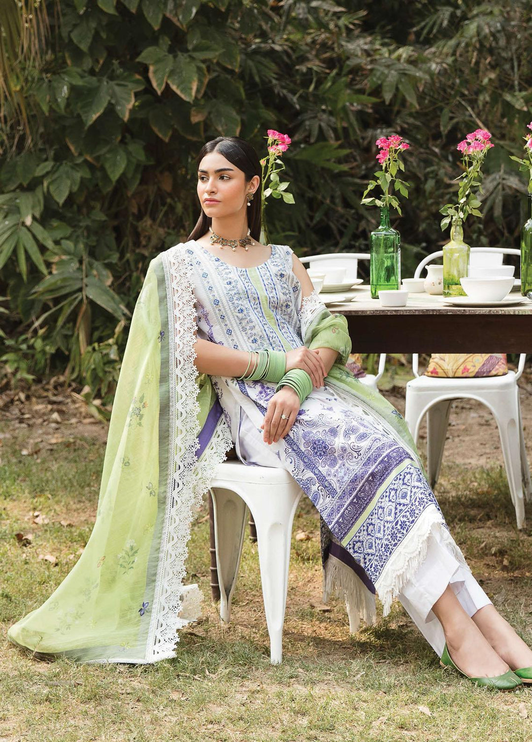 Bahaar By Ayzel Embroidered Lawn Suits Unstitched 3 Piece AAF23B AZL-23-V1-04 Chambeli - Summer Collection