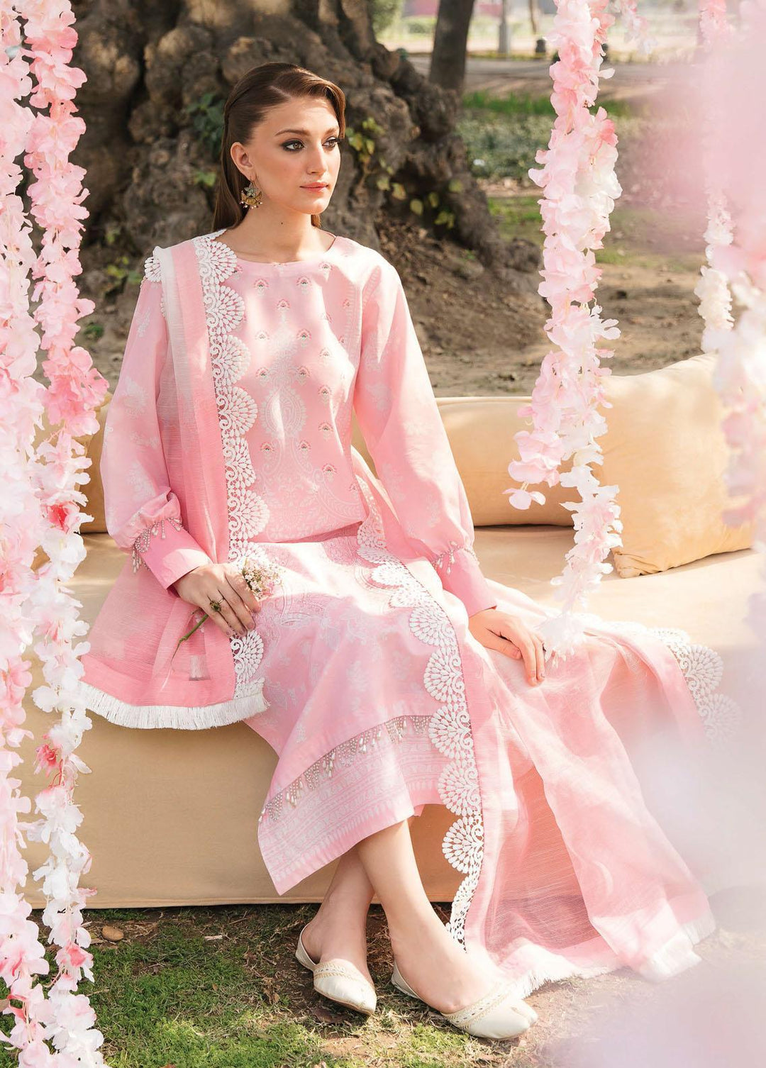 Bahaar By Ayzel Embroidered Lawn Suits Unstitched 3 Piece AAF23B AZL-23-V1-05 Gurhal - Summer Collection
