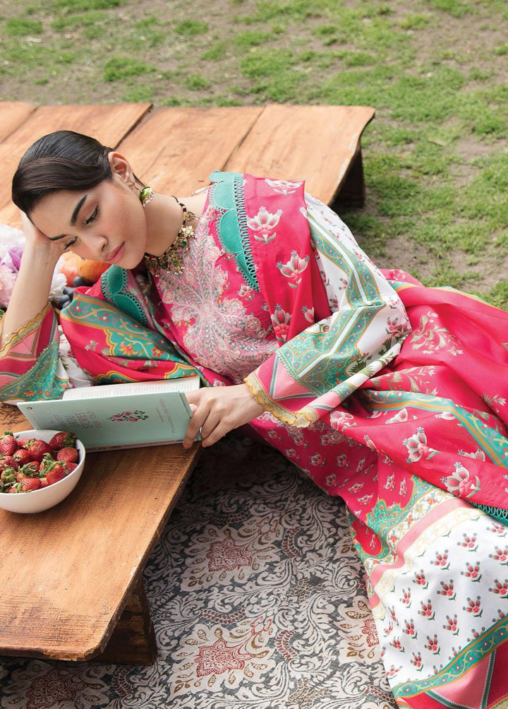 Bahaar By Ayzel Embroidered Lawn Suits Unstitched 3 Piece AAF23B AZL-23-V1-06 Dahlia - Summer Collection